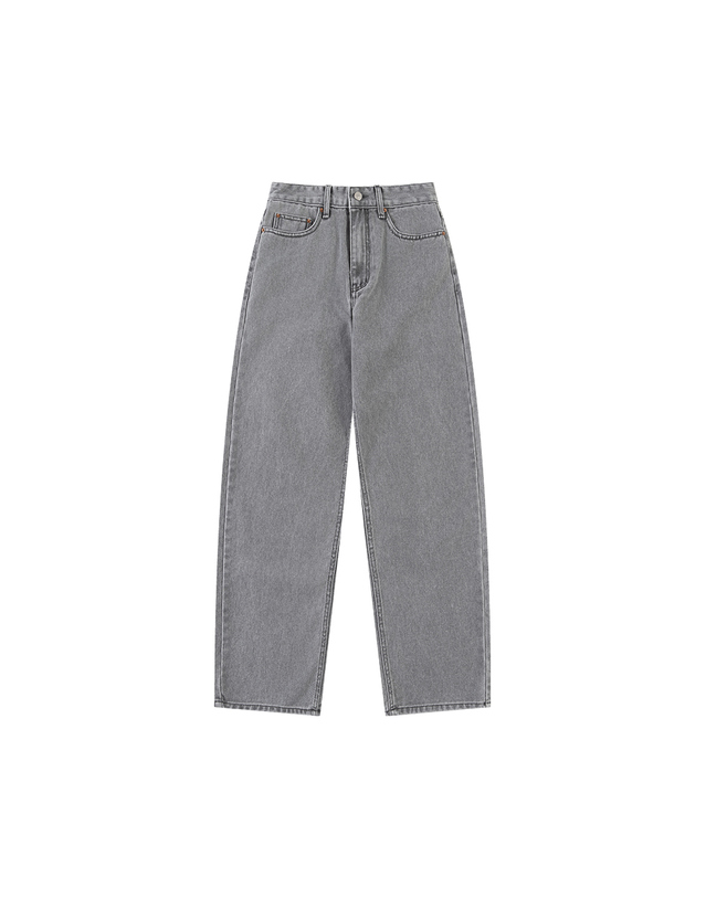 시야쥬 SIJN6111 발란스 커브드 컬러 데님_Vintage gray 그레이 착용컷