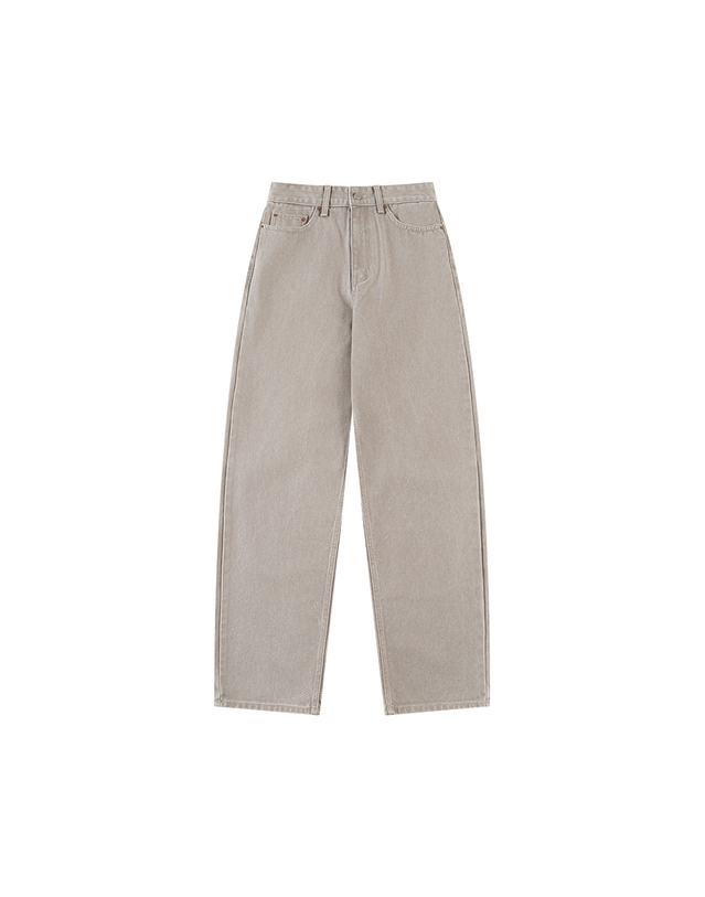 시야쥬 SIJN6111 발란스 커브드 컬러 데님_Vintage beige 베이지 착용컷