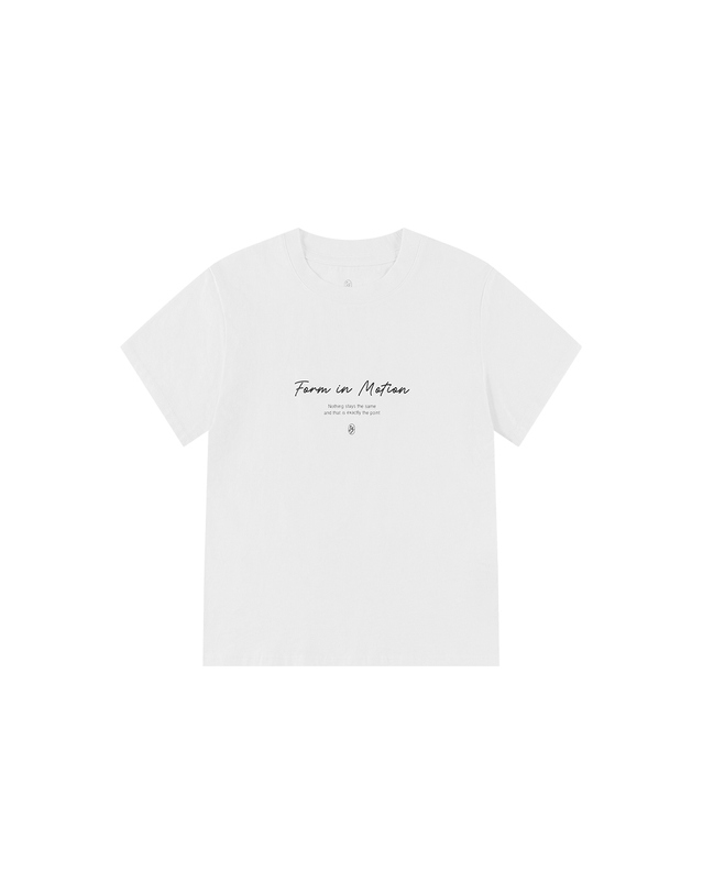 시야쥬 SITP5266 미니멀 폰트 반팔 티셔츠_White 흰색 착용컷