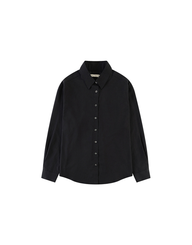 시야쥬 SITP5258 루즈 핏 리에르 셔츠_Black 블랙 착용컷
