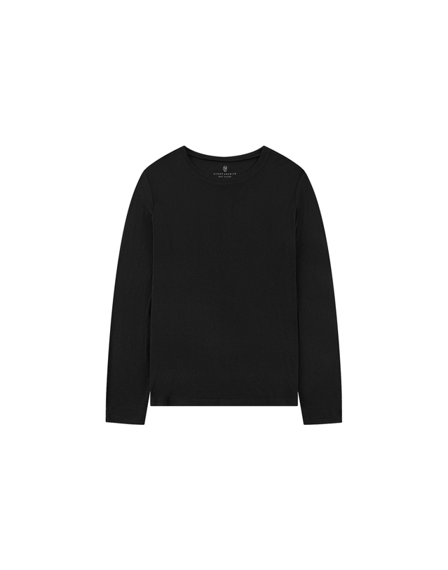 시야쥬 SITP5253 실키 루즈 핏 티셔츠_Black 블랙 착용컷