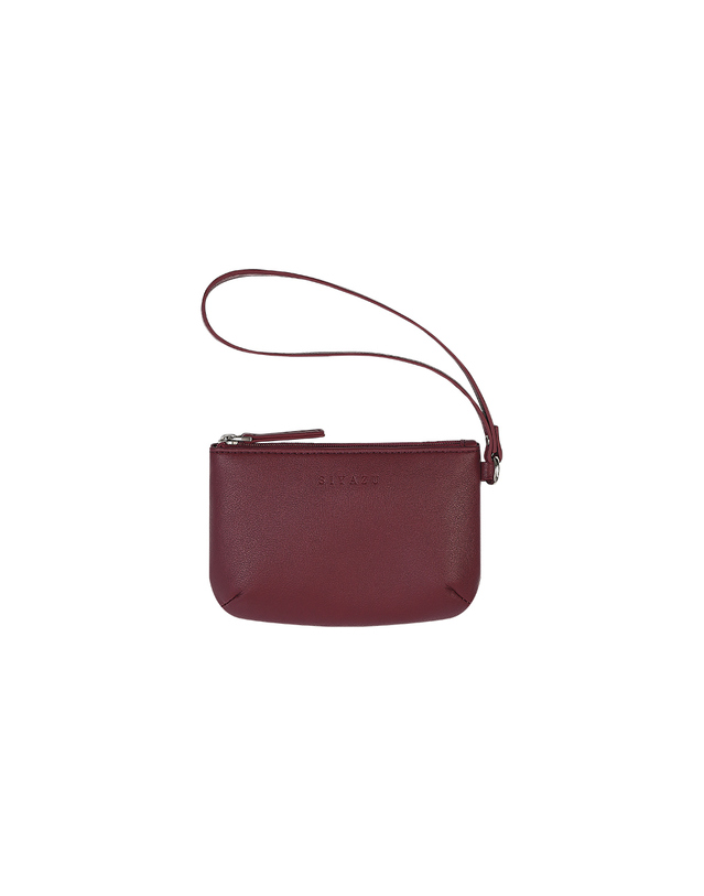 시야쥬 SIAC3124 Loop Leather Mini Pouch_Wine 레드 착용컷
