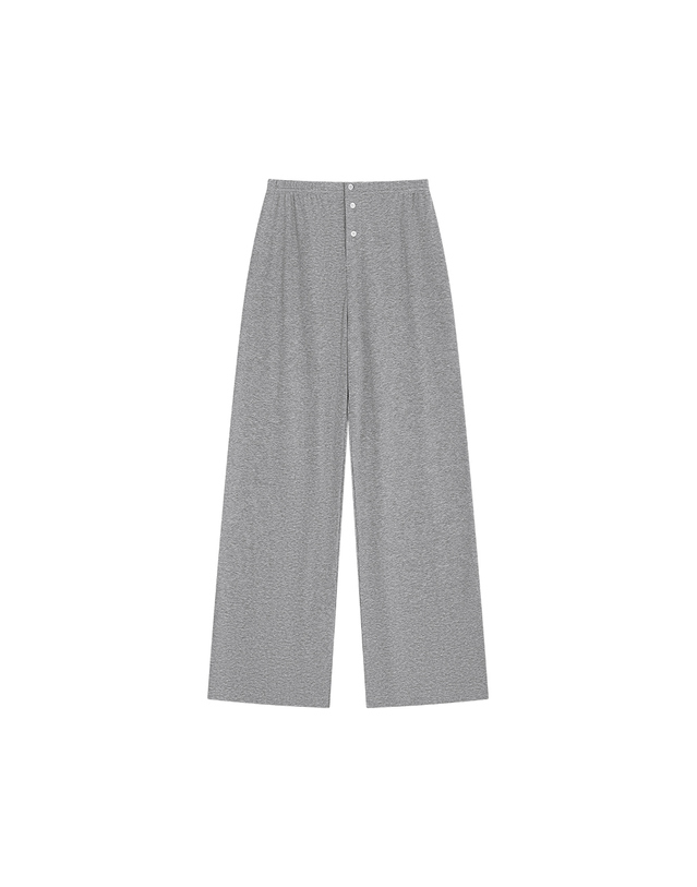 시야쥬 SIPT7201 리조트 다이마루 밴딩 팬츠_Melange gray 그레이 착용컷