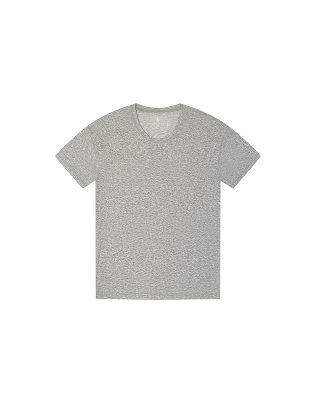 시야쥬 SITP5287 유넥 릴렉스 반팔 티셔츠_Melange gray 그레이 착용컷