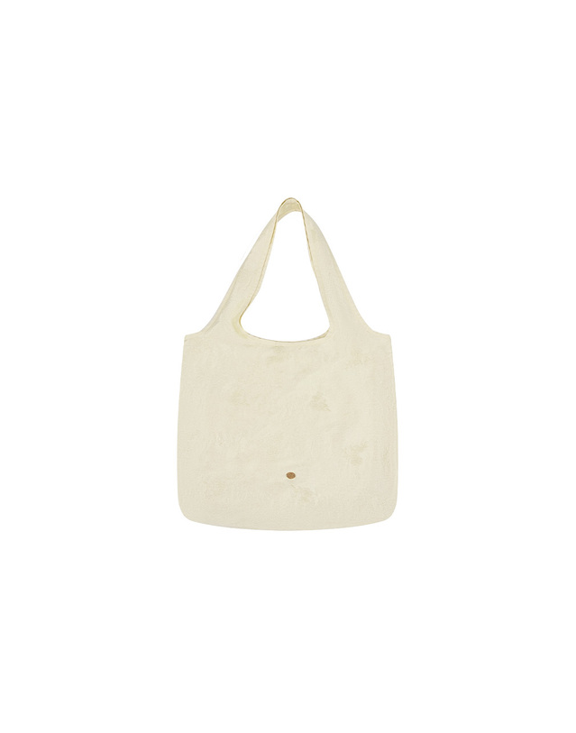 시야쥬 SIAC3132 Fleur Satin Bag_Butter 노랑 착용컷