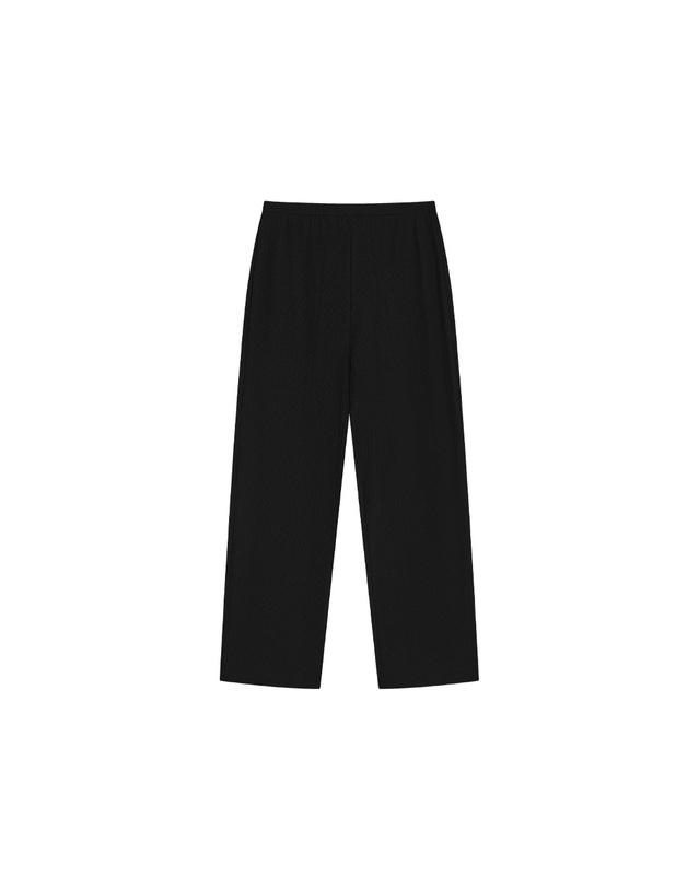 시야쥬 SIPT7208 플리츠 카프리 팬츠_Black 블랙 착용컷
