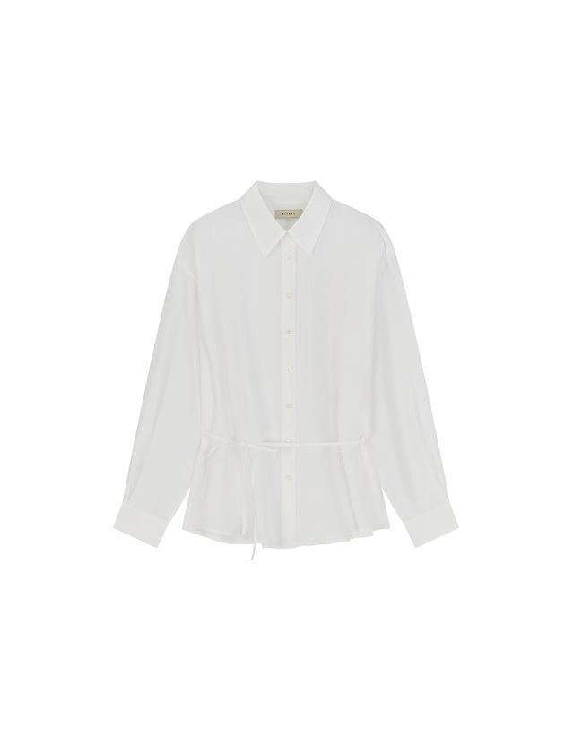 시야쥬 SITP5290 실키 ST 스트링 셔츠_White 흰색 착용컷
