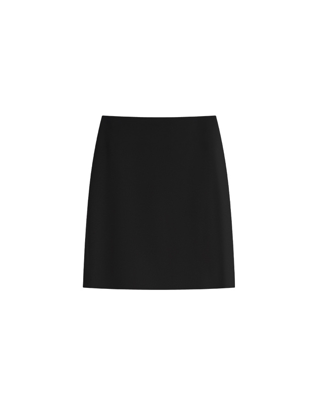 시야쥬 SIST9075 심플 미디 스커트_Black 블랙 착용컷