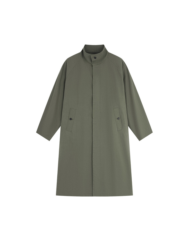 시야쥬 SIOT4205 필드 트렌치 롱 코트_Khaki gray 카키 착용컷