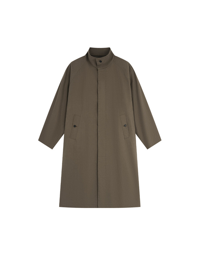 시야쥬 SIOT4205 필드 트렌치 롱 코트_Vintage brown 브라운 착용컷