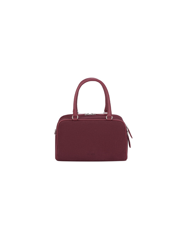 시야쥬 SIAC3144 Mini Puff Suede Bag_Wine 레드 착용컷