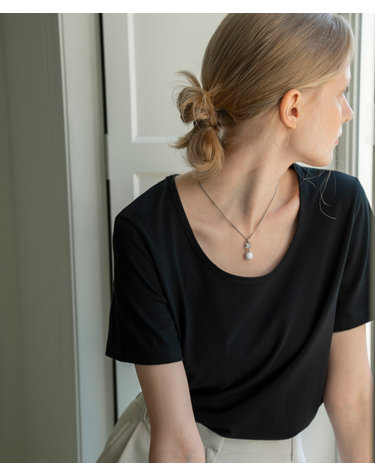 SITP5063 U-neck T-shirt_Black