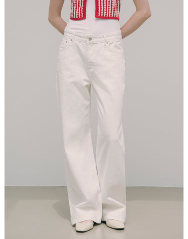 SIJN6034 wide color denim_ Ivory