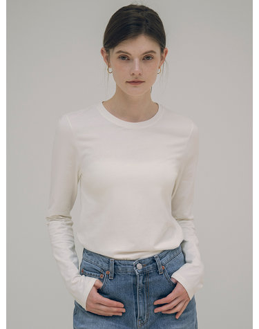 SITP5071 cotton long sleeve T-shirt_Off white