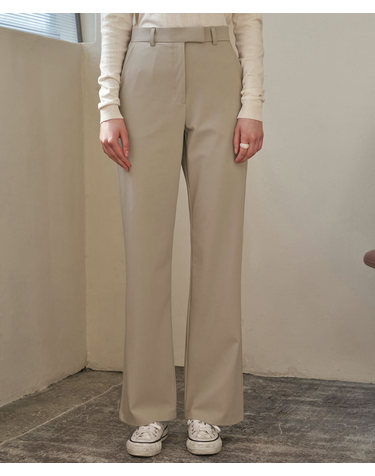 SIPT7023 Long Wide Slacks_Sand Beige