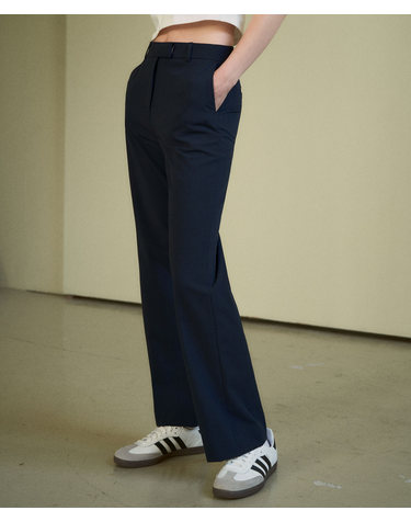 SIPT7023 Long Wide Slacks_Dark navy