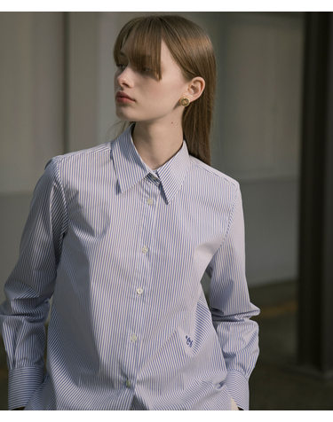 SITP5070 regular-fit signature shirt_Blue stripe
