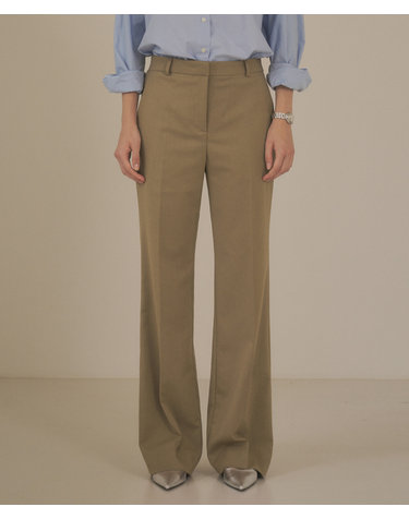 SIPT7090 페미닌 로우라이즈 부츠컷  슬랙스_Sand beige