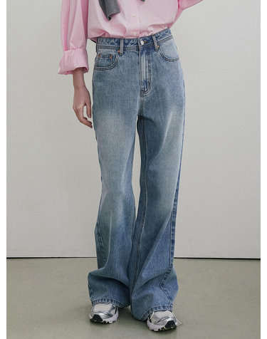 시야쥬 SIJN6085 루즈 핏 아이코닉 부츠컷 데님_Medium blue