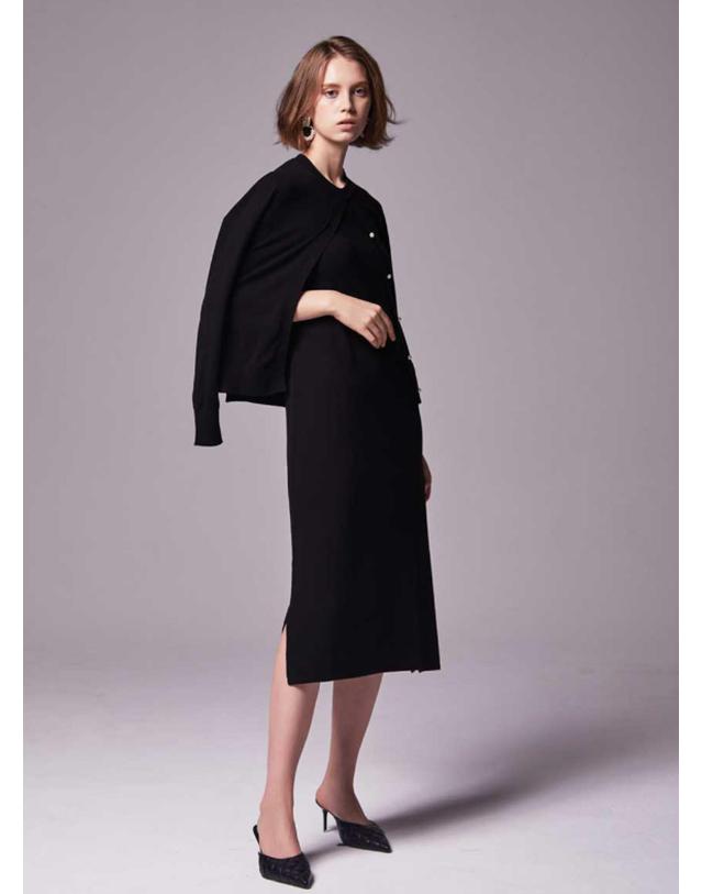 아이홀릭 Twin Cardigan knit dress 착용컷
