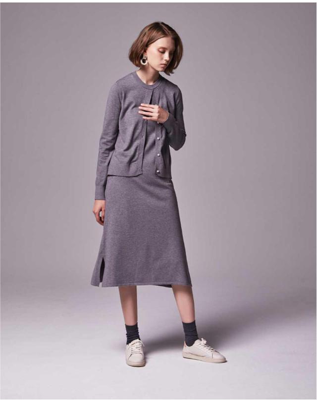 아이홀릭 Twin Cardigan knit dress 착용컷