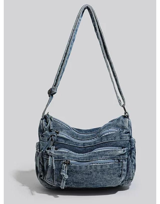 아이홀릭 Vintage Denim Shoulder Bag 착용컷
