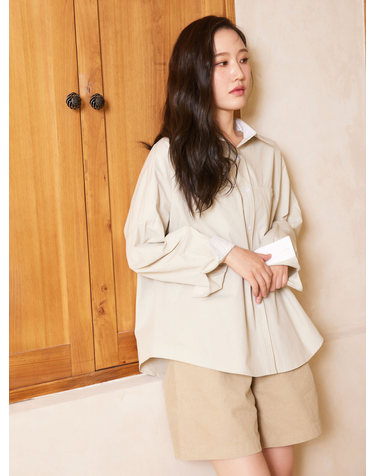 와이드 빅사이즈 셔츠    2color