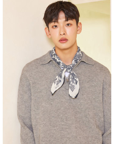 하프 집업 폴로 니트 멜란지 그레이  5COLOR