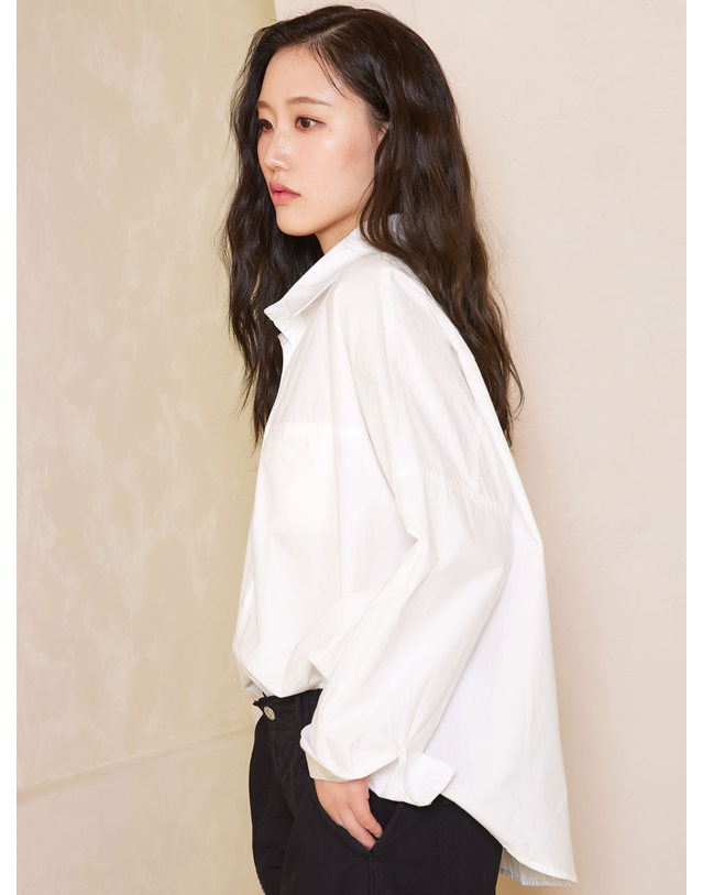 아이홀릭 와이드 빅사이즈 셔츠 2color 착용컷