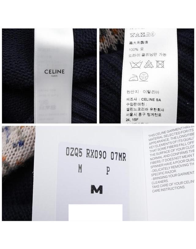 셀린느 셀린느 RX09O0ZQ5 07MR 트리오페 페어 아일 스웨터 착용컷