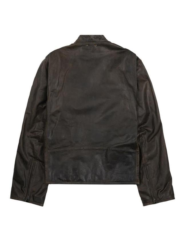 르메르 르메르 OW1210 LL0176 GR950 왁스 카우 레더 박시 바이커 자켓 착용컷