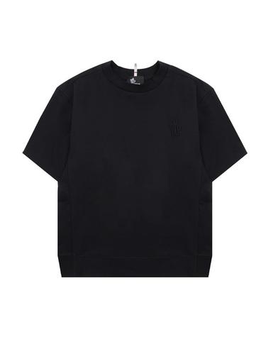 몽클레어 그레노블 8C00002 8790F BLACK 로고 패치 반팔 티셔츠