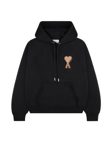 아미 USW770 747 001 하트 로고 후드 긴팔 티셔츠