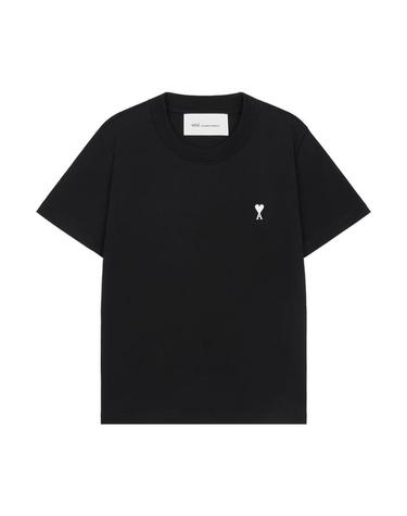 아미 FTS347 724 045 하트 로고 크롭 티셔츠