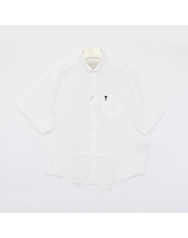아미 블랙 스몰하트 박시 반팔 남성 셔츠 HSH823 CO0031 168