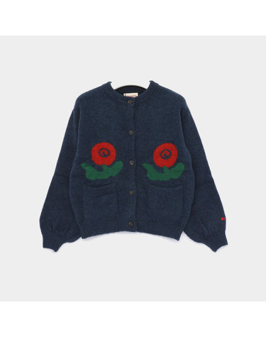 보보쇼즈 26FW 스탬프 블룸 여아 가디건 B226AC091 401