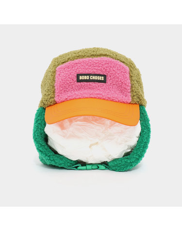 보보쇼즈 26FW 컬러블럭 쉽스킨 차프카 공용 모자 B226AI031 311