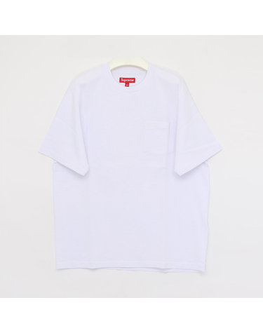 슈프림 포켓로고 숏슬리브 포켓 반팔 남성 티셔츠 SS25KN4 WHITE