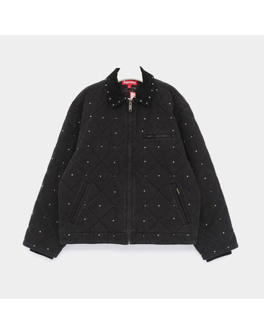 슈프림 스몰 패치로고 BB 사이먼 퀼티드 워크 남성 자켓 FW25J89 BLACK