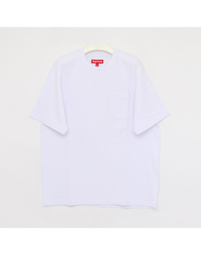 슈프림 슈프림 포켓로고 숏슬리브 포켓 반팔 남성 티셔츠 SS25KN4 WHITE 착용컷