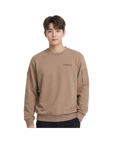 디스커버리 공용 기모 카고형 트레이닝 맨투맨 DXTR65036-BRL