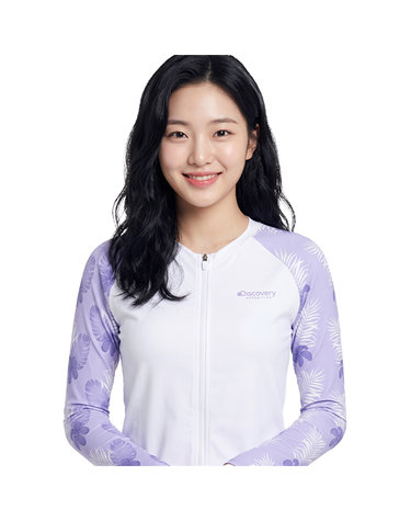 디스커버리 여성 루즈핏 풀 집업 래쉬가드 DWSW68043-LVD