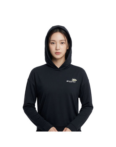 디스커버리 여성 루즈핏 후디 커버업 DWSW96043-BKS