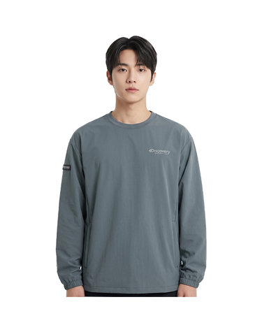 디스커버리 남성 우븐 에센셜 맨투맨 티셔츠 DMTR37044-GRD