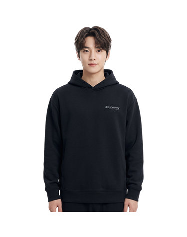 디스커버리 공용 베이직 스트레치 후드티셔츠 DXHD21044-BKS