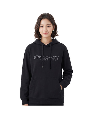 디스커버리 공용 로건 후드티셔츠 DXHD31044-BKS