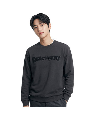 디스커버리  공용 뉴 로건 기모 맨투맨 DXMT71046-BKS