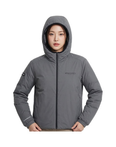 디스커버리 여성 프리마로프트 하이 브리드 후드 자켓 DWSS80046-GRD