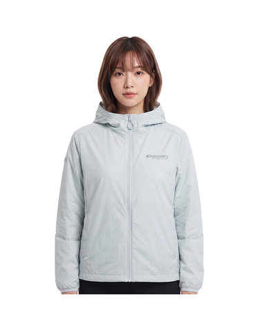 디스커버리  여성 프리마로프트 하이 브리드 후드 자켓 DWSS80046-SIL