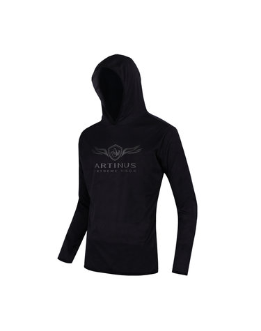 아티누스 AT-576B 플리스 후드 티셔츠 블랙 부드러운 촉감
